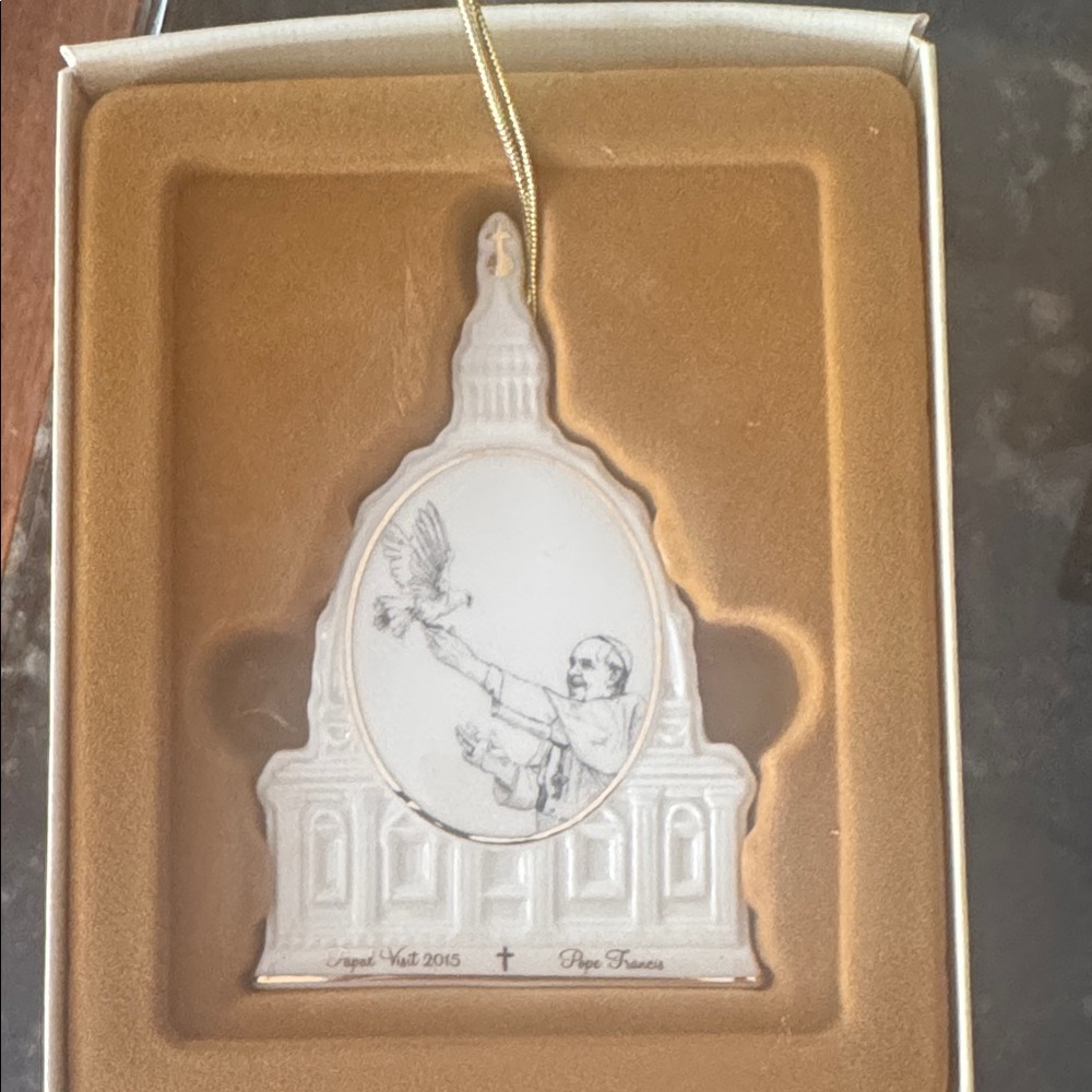 Lenox White and Gold Commemorative Ornament